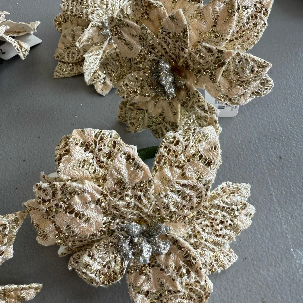 Gold Floral Napkin Rings
